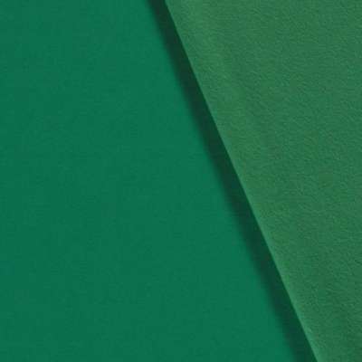 Tissu Sweat Epais Couleur vert envers Molletonné