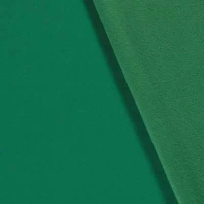 Tissu Sweat Epais Couleur vert envers Molletonné