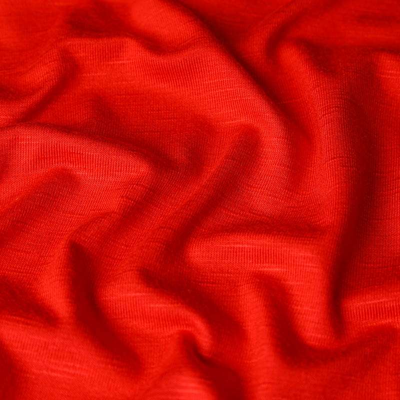 Jersey viscose flammé premium rouge vendu au coupon