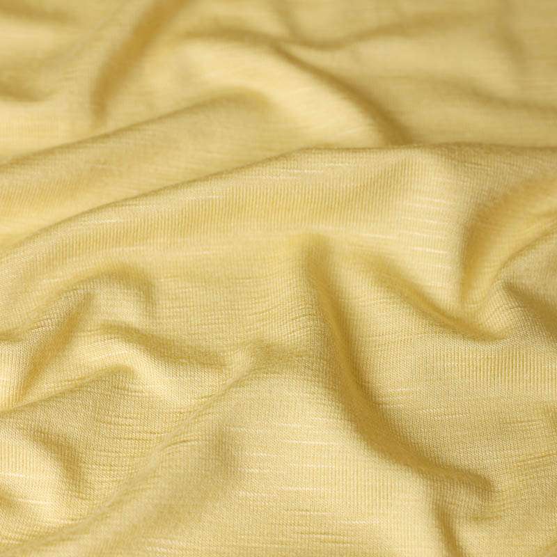 Jersey viscose flammé premium jaune clair vendu au coupon