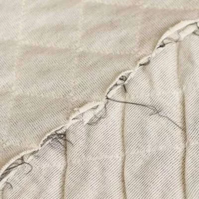 Tissu en coton matelassé doux et durable avec un motif de losanges modernes