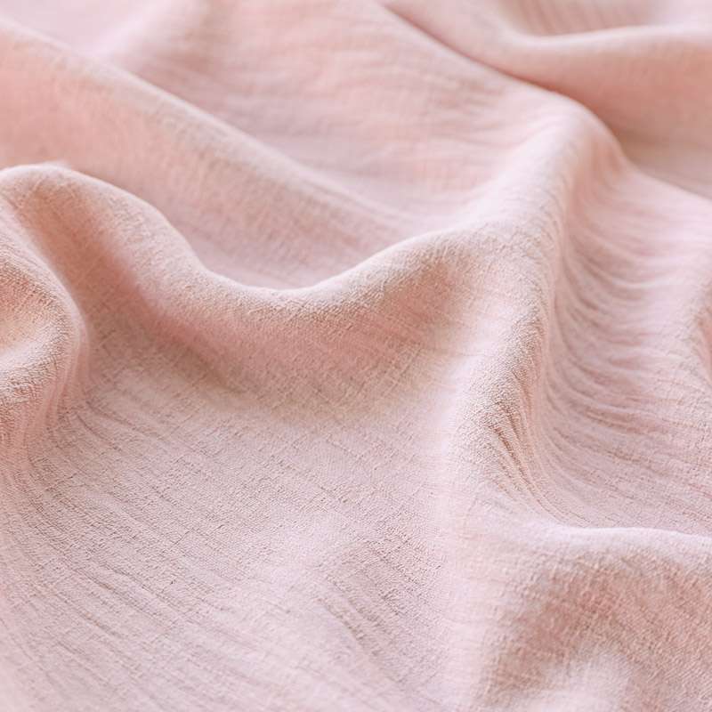 Tissus Microfibre Froissé Uni Rose Bébé Vendu Au Coupon