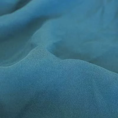 Tissu crêpe uni bleu canard