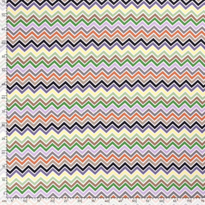 Tissu viscose vert extensible en chaîne et trame motif chevron