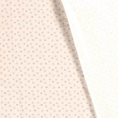 Tissus jersey coton motif abstrait sur fond beige pour des créations uniques