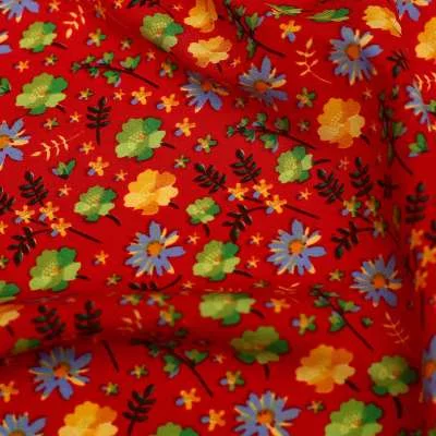 Crêpe polyester imprimé Tissu délicat : motif fleurs