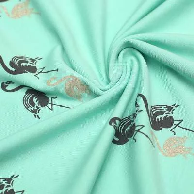 Tissu Jersey Coton Flamants : la nature s'invite dans votre garde-robe !