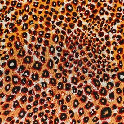 Tissu doux motif léopard en viscose