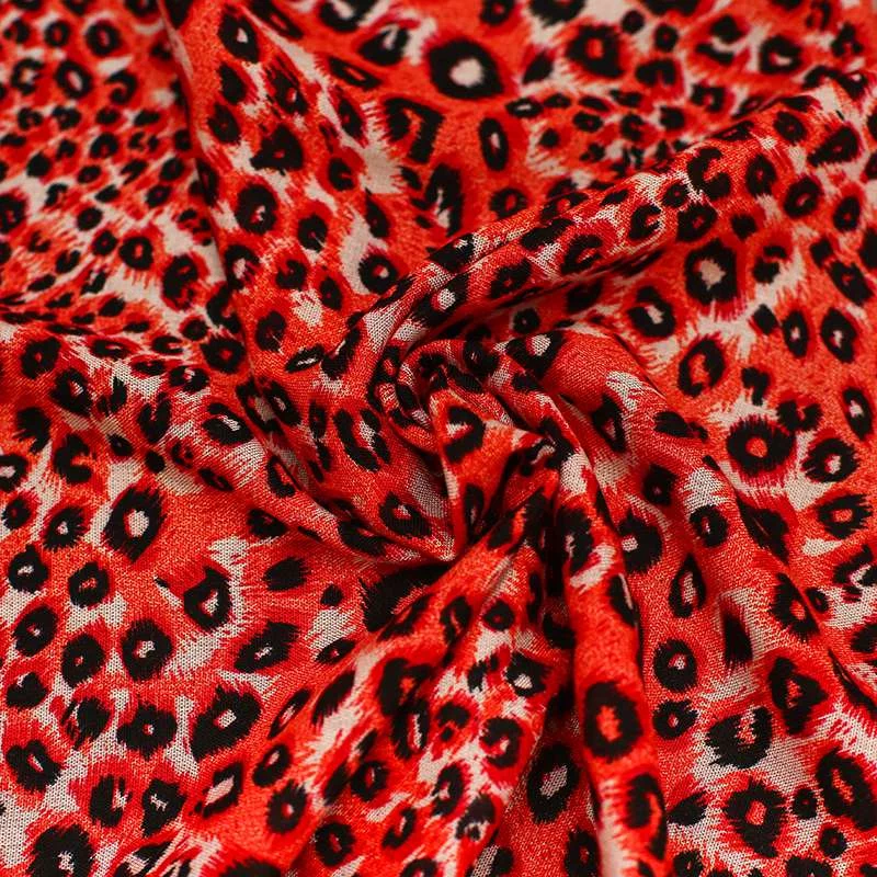 viscose à motif léopard pour confection de robes jupes