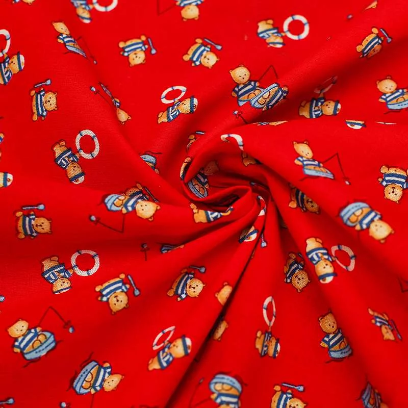 "Tissu Popeline de coton à motifs ludiques pour vêtements d'enfant"