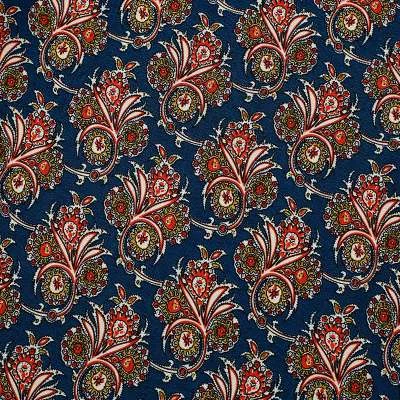 Tissu microfibre motif fleurs arabesque - Une qualité exceptionnelle pour vos projets de couture