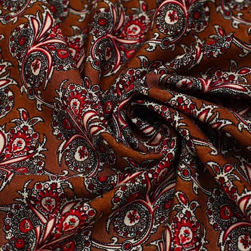 Tissu microfibre motif fleurs arabesque - Sublimez votre intérieur avec style