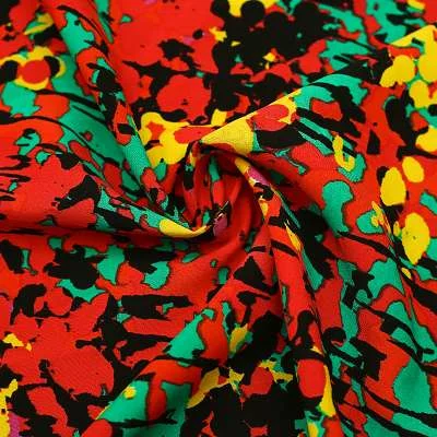 Tissu microfibre motif abstrait : qualité supérieure pour vos vêtements