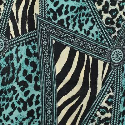 Tissu satin motif léopard et zébré - Idéal pour des projets