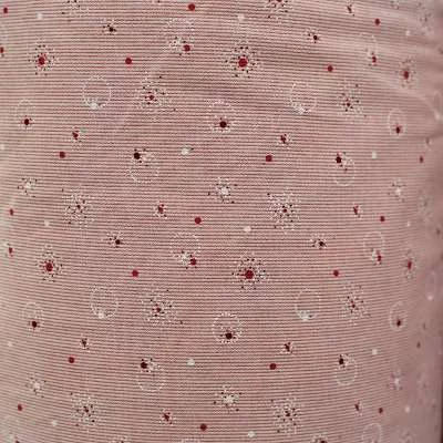 Pochette zippée 25x19cm Tissu coton rose rayé noir