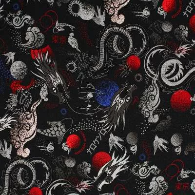 Tissus crêpe lyli imprimé sur dragon: inspiration vestimentaire