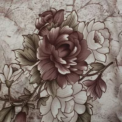 Tissu microfibre motif fleuri vintage — Sublimez vos projets