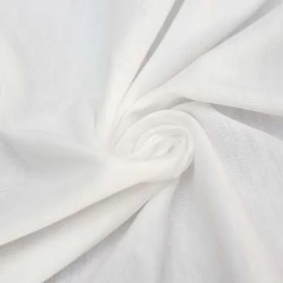 Le tissu jersey coton uni blanc grande largeur
