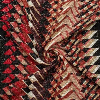 Le Tissu Maille Extensible Anna présente un motif géométrique moderne