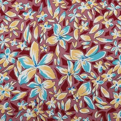 Tissu en Viscose Imprimé Fleurs de Vanille - Collection Tendance