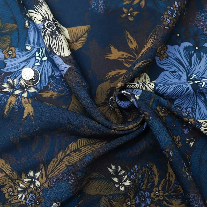 Tissu Crêpe Lourd : Élégance Florale pour Vos Créations Couture