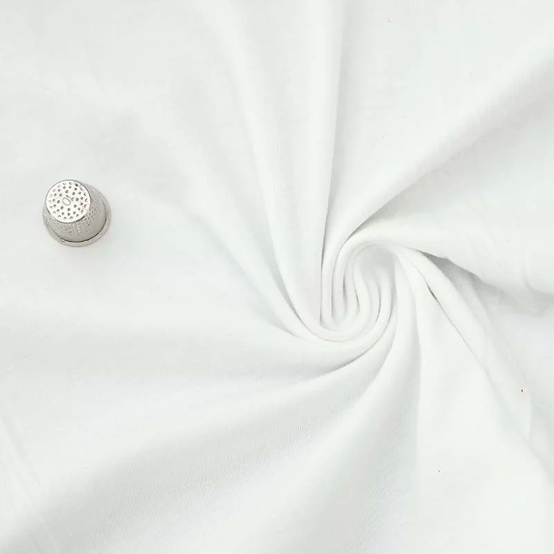 Tissu Jersey Coton Blanc Flammé : Confort et Polyvalence
