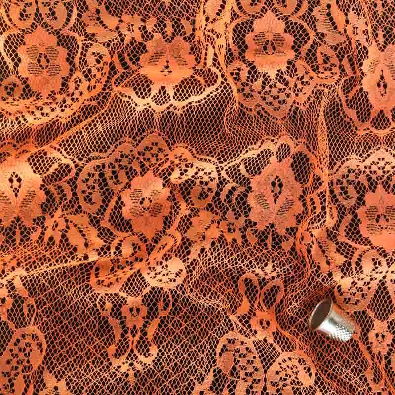 Tissu Dentelle Uni Motif Fleurs - Parfait pour la Couture Créative