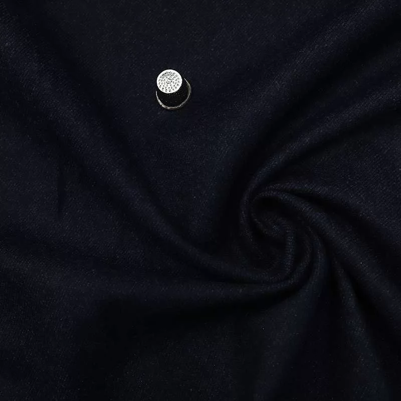 Tissu pour Costume Uni Marine - La Marque de l'Excellence Vestimentaire