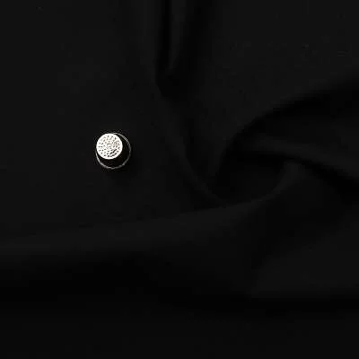 Tissu pour Costumes Noir Profond - Couture de Haute Qualité
