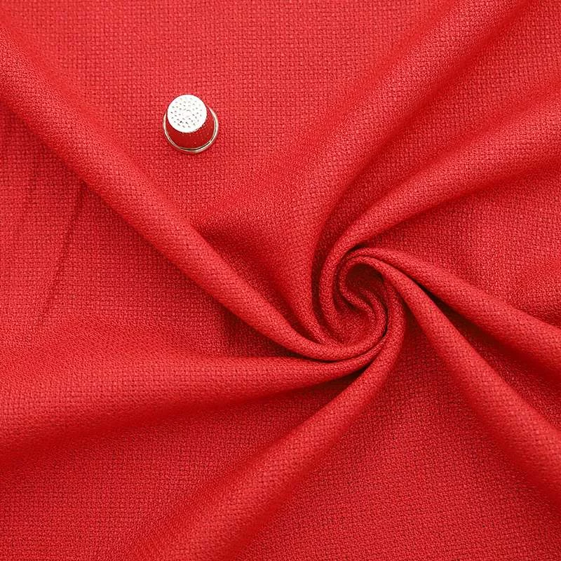 Tissu Tweed Lourd Rouge - L'Alliance Parfaite de Style et de Durabilité