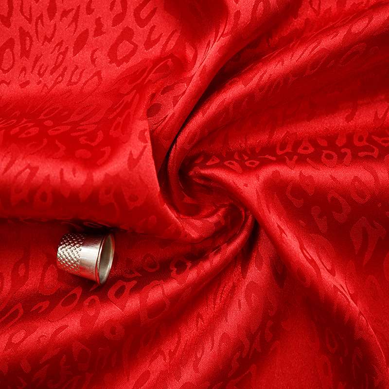 Satin Jacquard en polyester élasthanne : Élégance