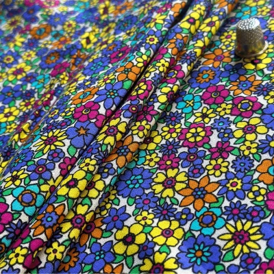 Tissu Popeline de Coton Fleuri de Luxe - Styles Infinis