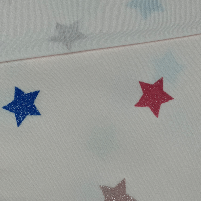 Tissu Jersey Coton Écru - Motif Étoiles de Qualité