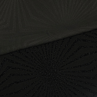 Qualité Premium : Tissu Jacquard Noir Métallic