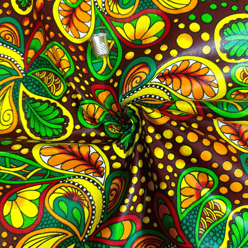 Wax Africain 100% Coton Imprimé Paisley