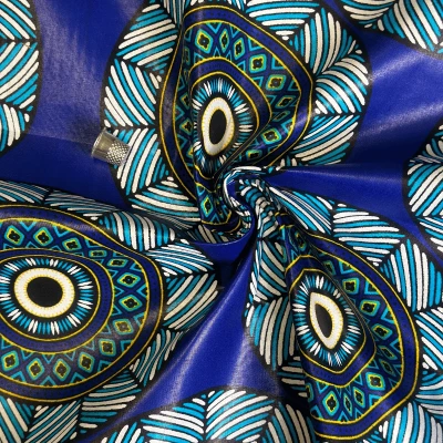 Cire 100% Coton Bleu Royal : L'Harmonie des Cercles Africains