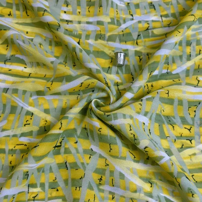 Tissu-Imprime-Artistique-Crepe Polyester