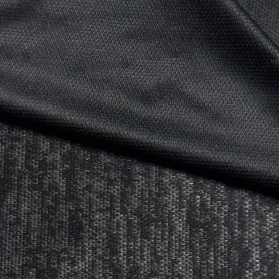 Tissu maille tricot noir chiné - Luxe et élégance