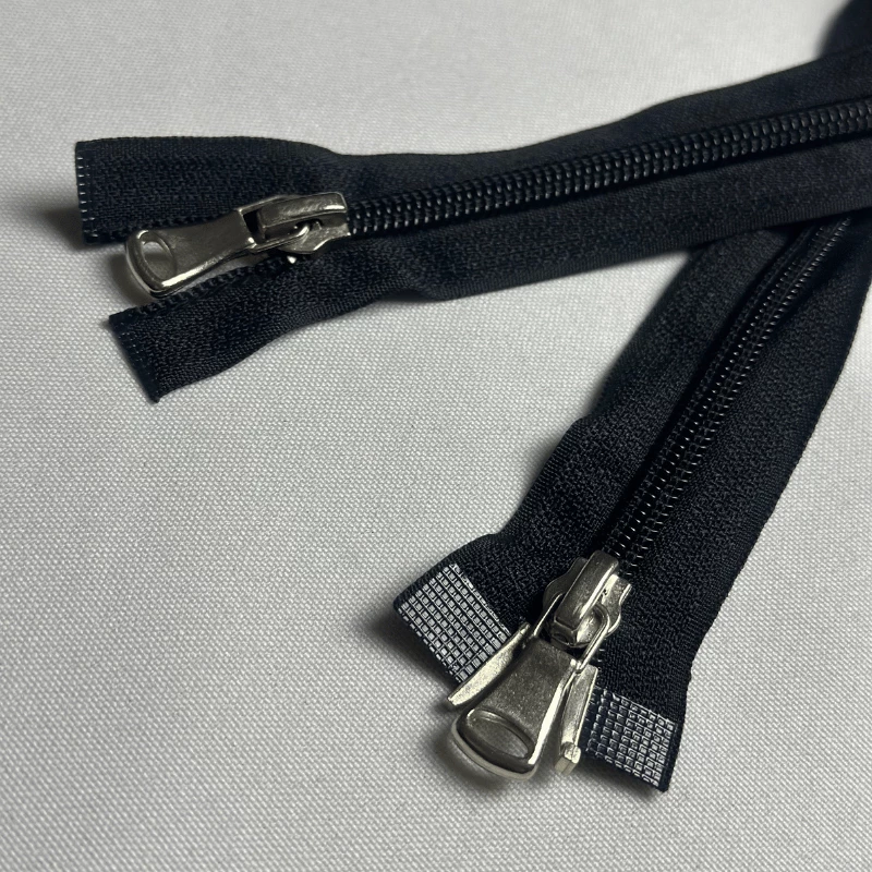 Fermeture Eclair métal double curseur séparable noir - Jaspe Couture