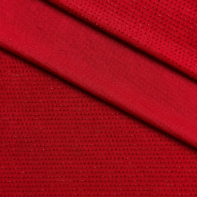 Tissu Maille Rouge Bisou Bisou - Haute Qualité