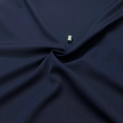 Tissu Lainage Uni Bleu Marine - Pour Costumes Haut de Gamme