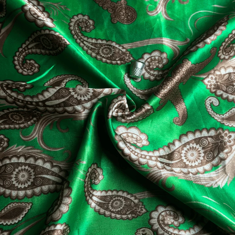 Satin Polyester Imprimé pour Couture de Robes