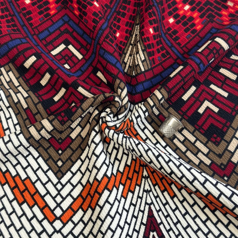 Maille Liverpool motifs géométriques pour robes