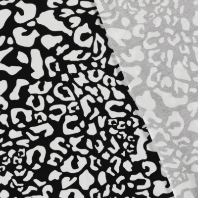 Tissu en viscose motif léopard - extensibilité