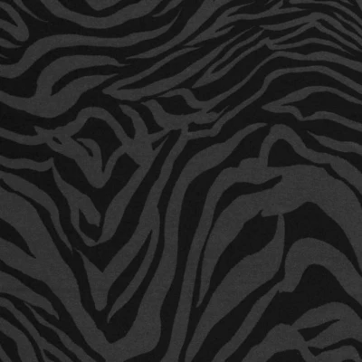 Tissu en jersey de viscose motif tigre gris et noir - motif détaillé