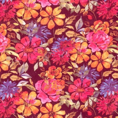 Tissu Molleton Floral : Confort Absolu pour Sweats Chauds
