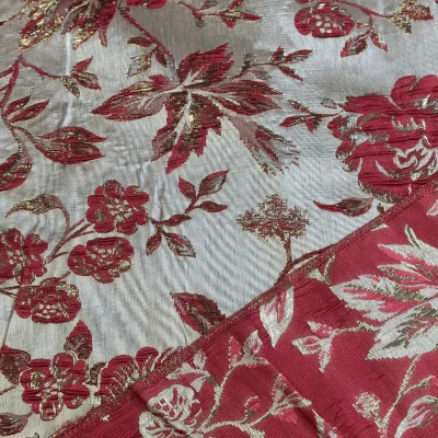 Tissu brocart haute qualité avec motifs floraux