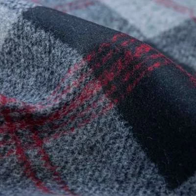 Tissu velours de laine motif tartan pour capes