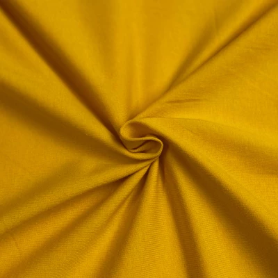 Tissu jersey de coton jaune moutarde