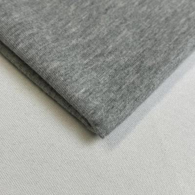 Tissu jersey de coton gris